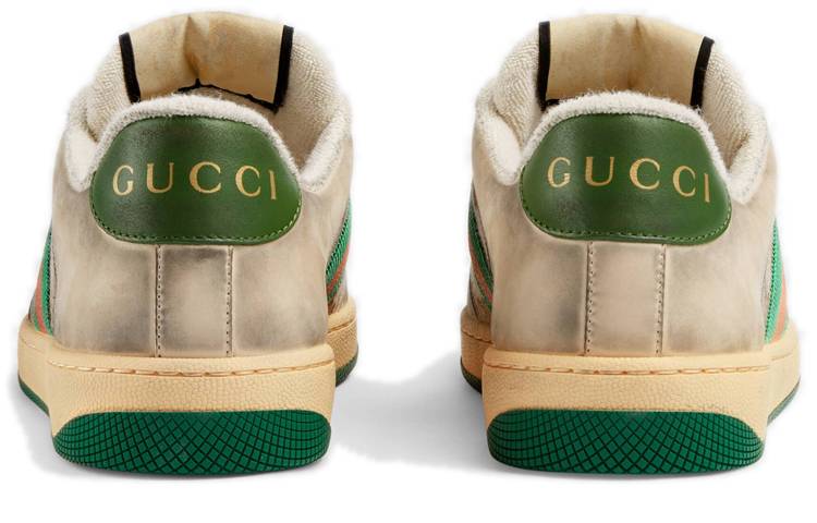 GUCCI 古驰 Screener系列 GG珐琅 做旧款 脏脏鞋 休闲鞋 绿色
