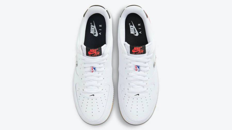 NBA x Nike Air Force 1 07 LV8 White Bright Crimson 空军一号 白色/亮红色 CT2298-101