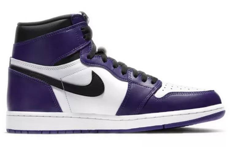 乔丹 Air Jordan 1 “Court Purple” 白紫脚趾 男女同款 AJ1 中帮 555088-500