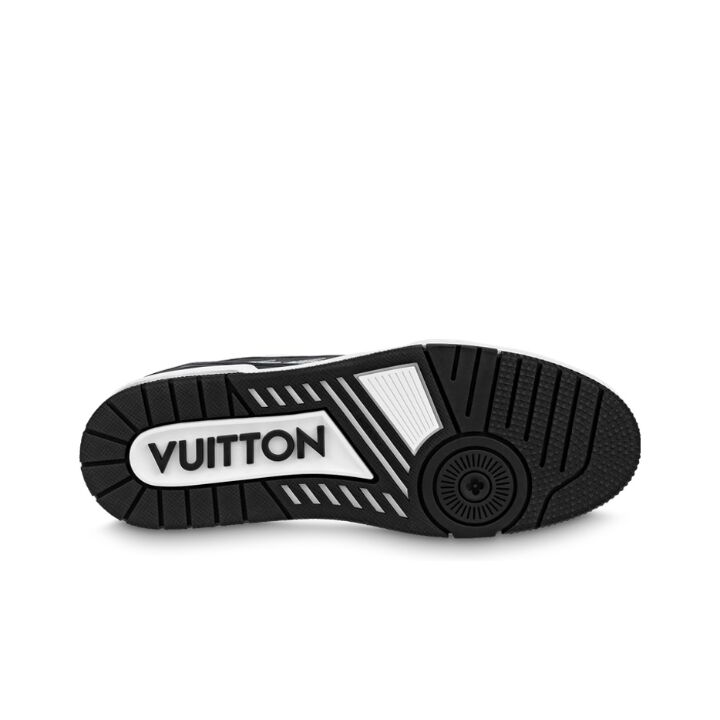 LOUIS VUITTON Trainer 皮革 系带 低帮 板鞋 男女同款 白黑 1AANED