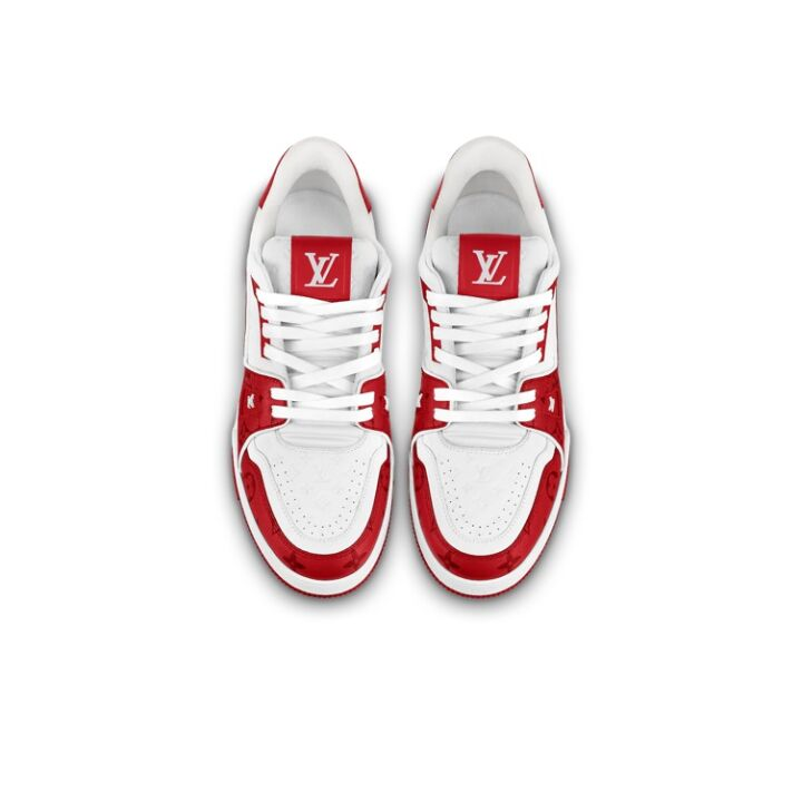 Louis Vuitton 路易威登 Trainer 系带板鞋 男女同款 白红 1AANFH