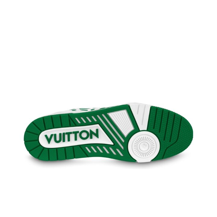 Yayoi Kusama x LOUIS VUITTON Trainer 牛皮 低帮 系带 板鞋 男女同款 白绿 1AB8KQ