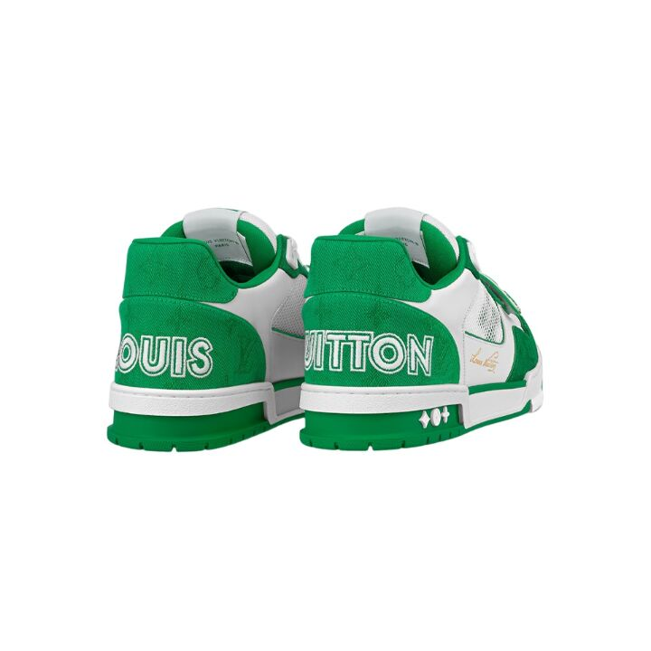 LOUIS VUITTON Trainer 低帮休闲 板鞋 男女同款 白绿色 1ABLY1