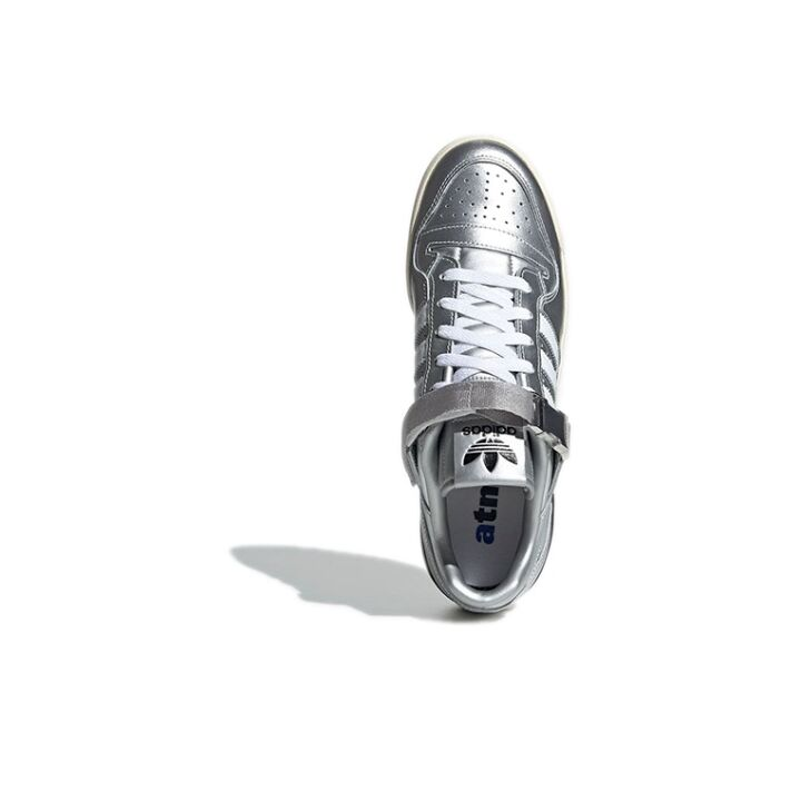 atmos x adidas originals FORUM 84 Low 复古 低帮 板鞋 男女同款 液态银 GV9224