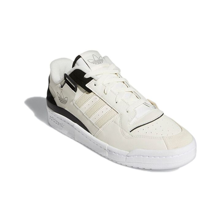 adidas originals FORUM Exhibit 包裹性 低帮 板鞋 男女同款 奶油白 H01914