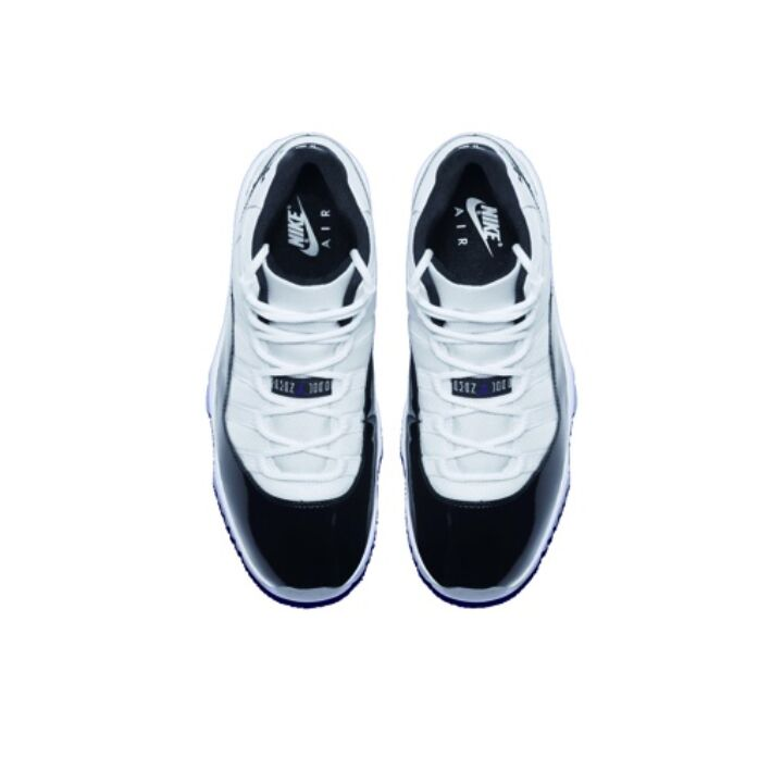 Jordan Air Jordan 11 concord 高帮 复古篮球鞋 男女同款 黑白 378037-100