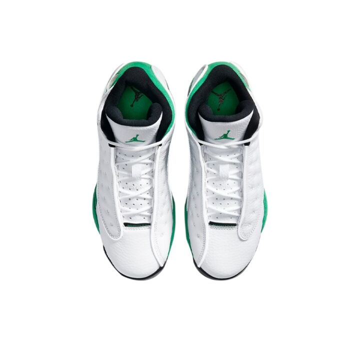 Jordan Air Jordan 13 Lucky Green 高帮 篮球鞋 GS 白绿 DB6536-113