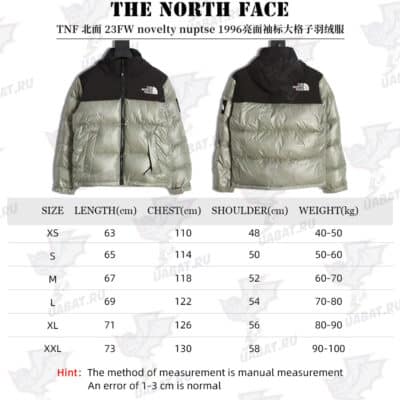 The North Face TNF 23FW 新款 nuptse 1996 光面臂章大格子羽绒服_CM_1