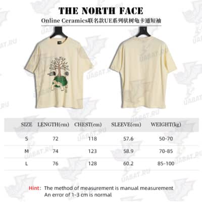 THE NORTH FACE x Online Ceramics 北面联名 UE 系列乌龟卡通短袖