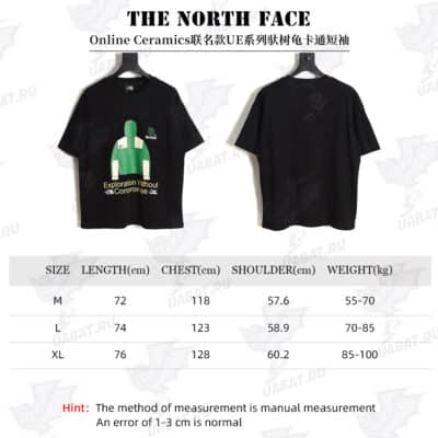 THE NORTH FACE x Online CeramicsUE 北脸联名系列大卡通短袖T恤
