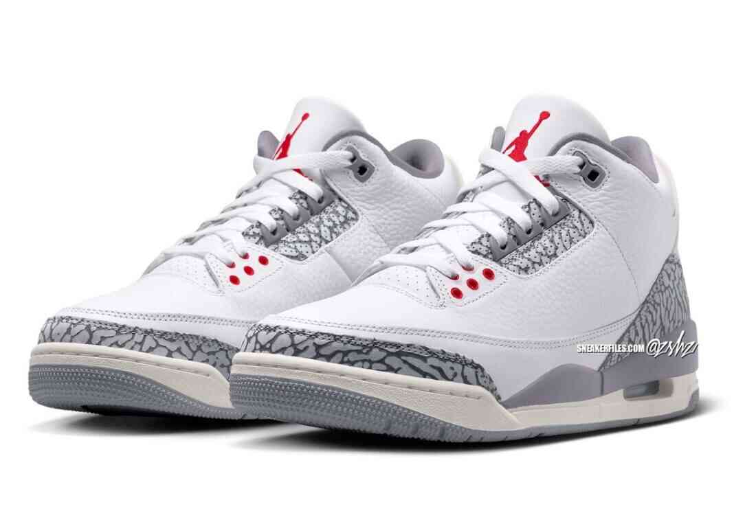 篮球鞋, 球鞋, Jordan, Air Jordan 3, Air Jordan - 2024年八月发布的Air Jordan 3 “Cement Grey”